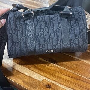 Charcoal Monogram Barrel Bag